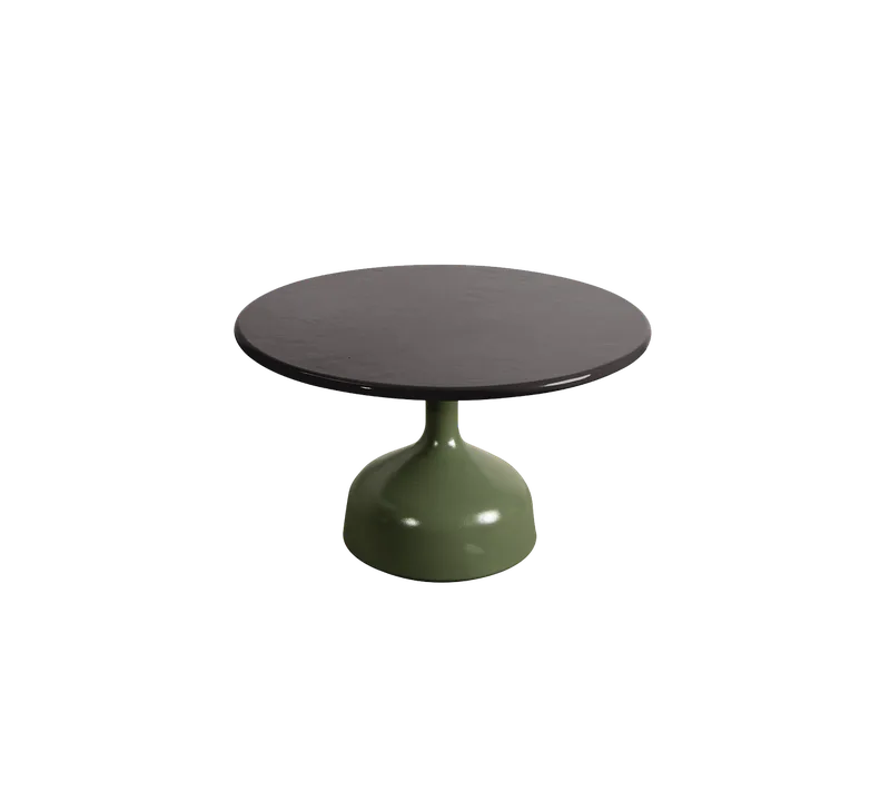 Glaze coffee table, large de Cane-line en Olive green, semi glossy aluminium, Black, lava stone glazed – photo du produit