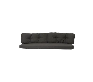 Ocean large 3-seater sofa, Cushion set van Cane-line in Dark grey, Wove w/QuickDry & Airflow – productfoto 2 van 2