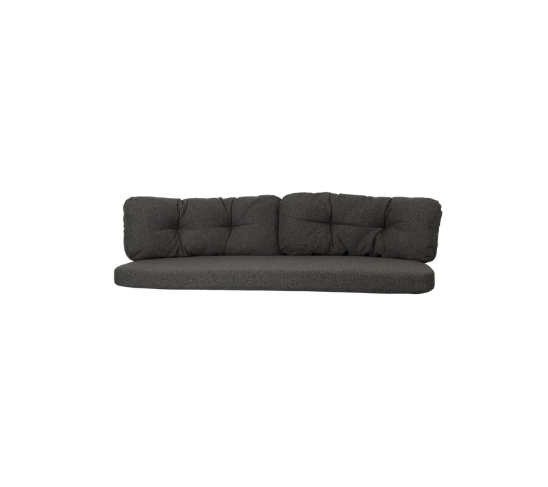 Ocean large 3-seater sofa, Cushion set van Cane-line in Dark grey, Wove w/QuickDry & Airflow – productfoto 2 van 2