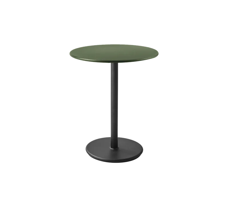 Go café table dia. 60 cm by Cane-line in Lava grey, aluminium, Dark green, aluminium – product photo 2 of 2