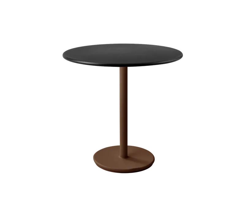 Go café table dia. 80 cm by Cane-line in Desert red, aluminium, Lava grey, aluminium – product photo