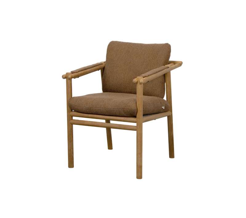 Sticks armchair, Cushion set van Cane-line in Turmeric yellow, Rise w/QuickDry & Airflow – productfoto 1 van 2