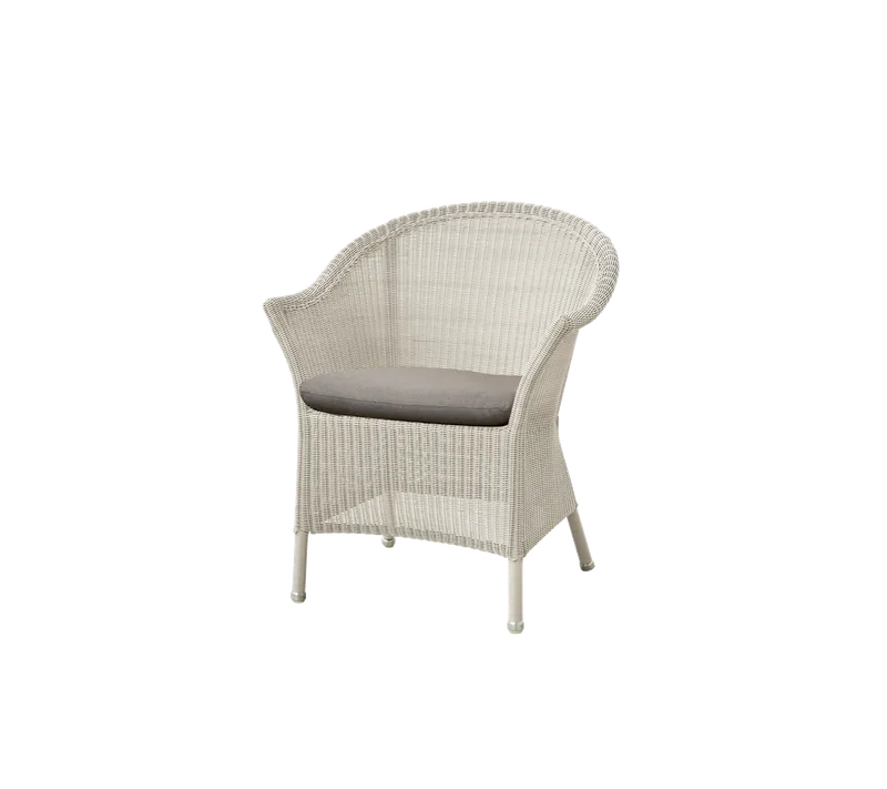 Lansing chair von Cane-line in Sand, small round Weave, Taupe, Natté, Ohne – Produktfoto