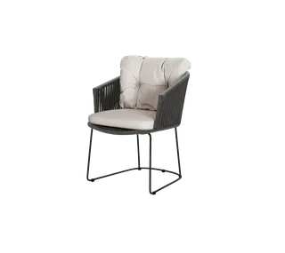 Moments chair by Cane-line in Dark grey, string open Soft Rope, Sand, Natté – product photo 2 of 2
