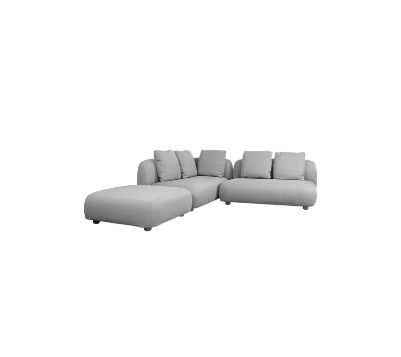 Capture corner sofa w/chaise lounge de Cane-line en Light grey, AirTouch w/QuickDry & Airflow – photo du produit