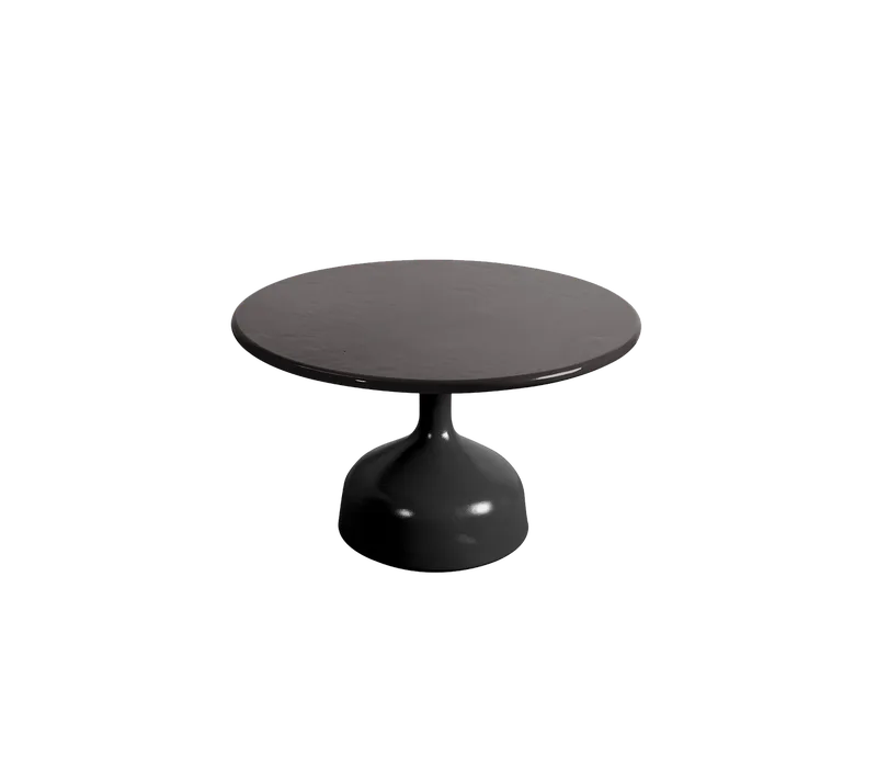 Glaze coffee table, large by Cane-line in Lava grey, semi glossy aluminium, Black, lava stone glazed – product photo