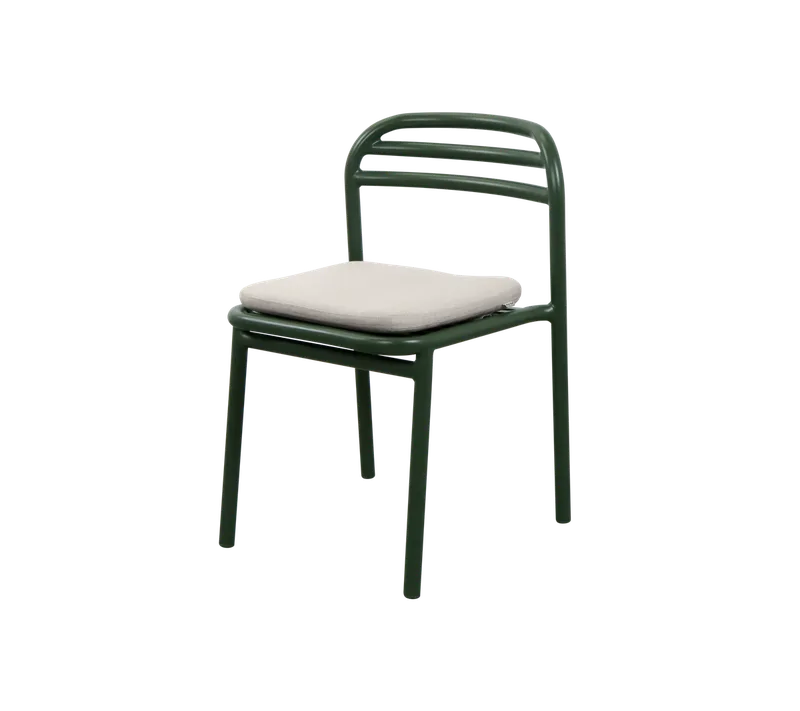 Bliss chair van Cane-line in Dark green, aluminium, Sand, Natté w/QuickDry & Airflow – productfoto