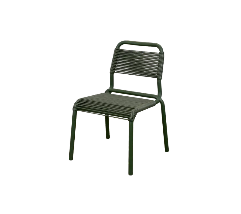 Al Dente chair von Cane-line in Dark green small round core Weave w/dark green aluminium, Ohne – Produktfoto