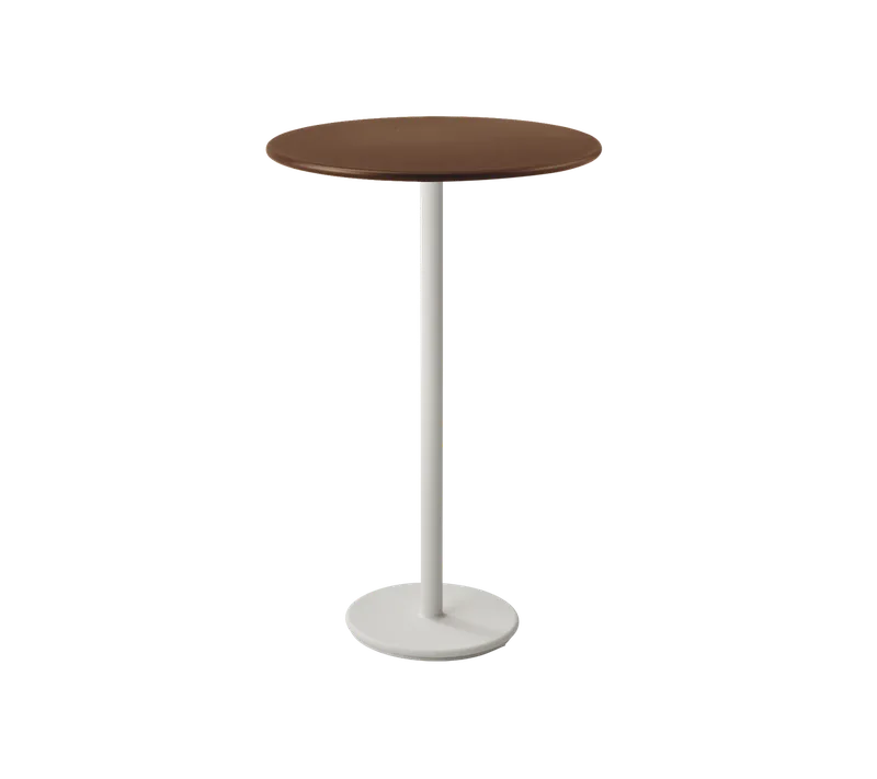 Go bar table dia. 80 cm by Cane-line in Sand, Aluminium, Desert red, aluminium – product photo
