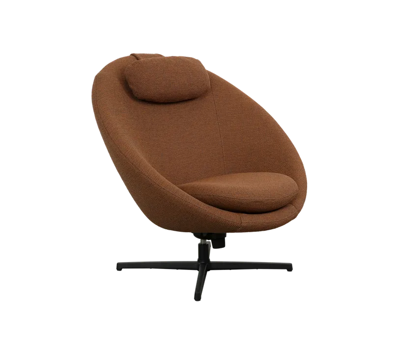 Pace lounge chair von Cane-line in Umber brown Rise, Black, aluminium – Produktfoto