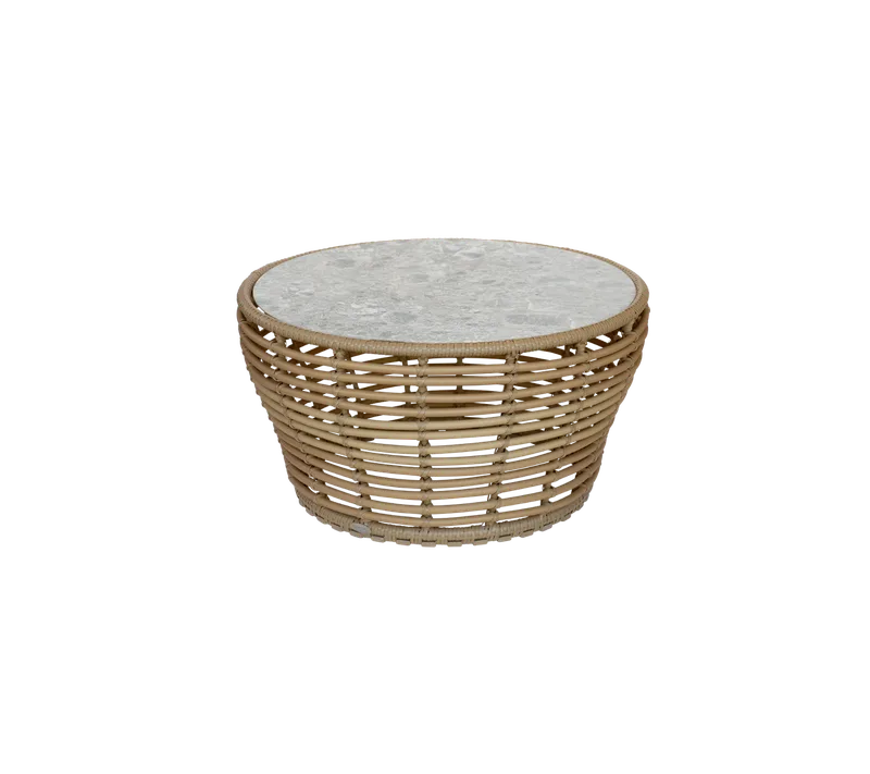 Basket coffee table, medium van Cane-line in Natural, braid Weave, Multi colour, ceramic – productfoto