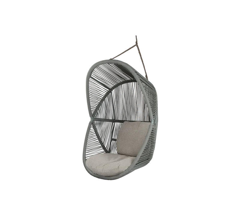 Hive chair von Cane-line in Dusty green, small round core Weave, Taupe, string Soft Rope, Desert sand, Rise w/QuickDry & Airflow – Produktfoto
