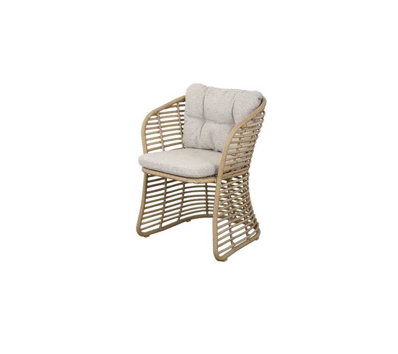Basket chair cushion set von Cane-line in Grey, Natté – Produktfoto 1 von 2
