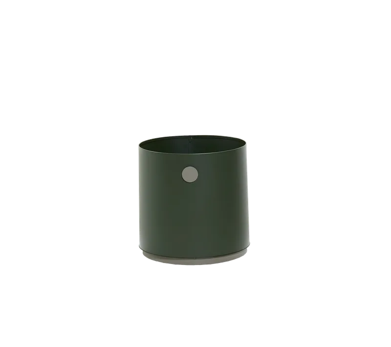 Grow planter, small von Cane-line in Dark green/taupe, aluminium – Produktfoto