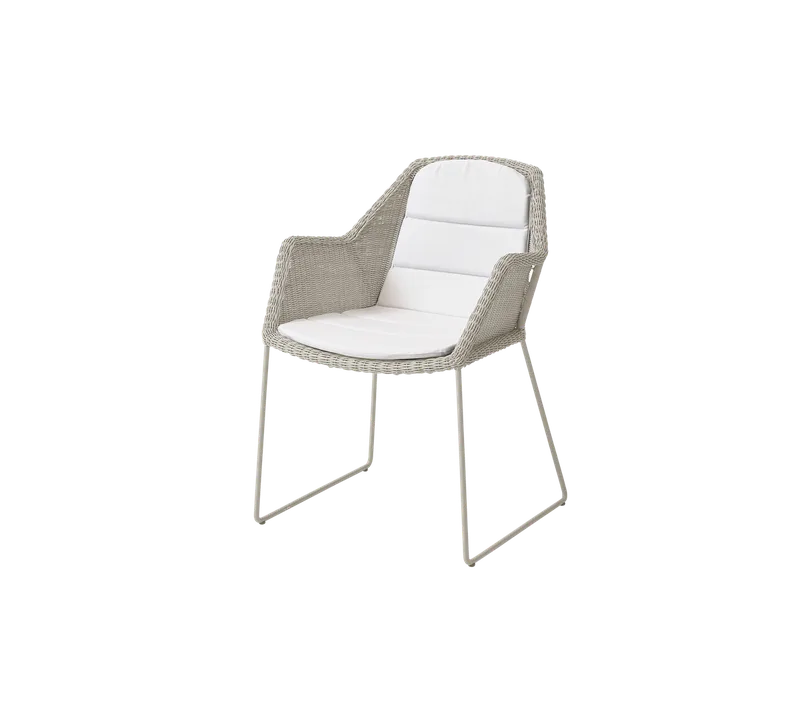 Breeze chair by Cane-line in Sand, small round Weave, White, Natté – product photo
