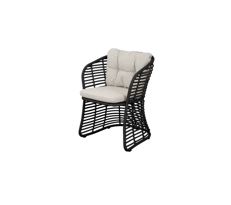 Basket chair by Cane-line in Graphite, braid Weave, Desert sand, Rise – product photo