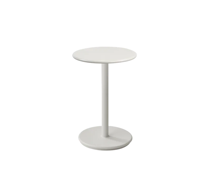 Go café table dia. 45 cm van Cane-line in Sand, Aluminium, Sand, semi glossy aluminium – productfoto