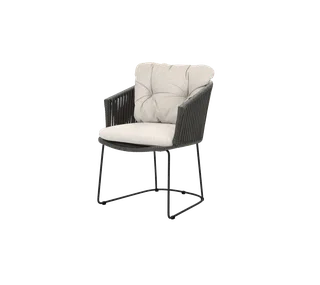 Moments chair by Cane-line in Dark grey, string open Soft Rope, Desert sand, Rise – product photo 2 of 2