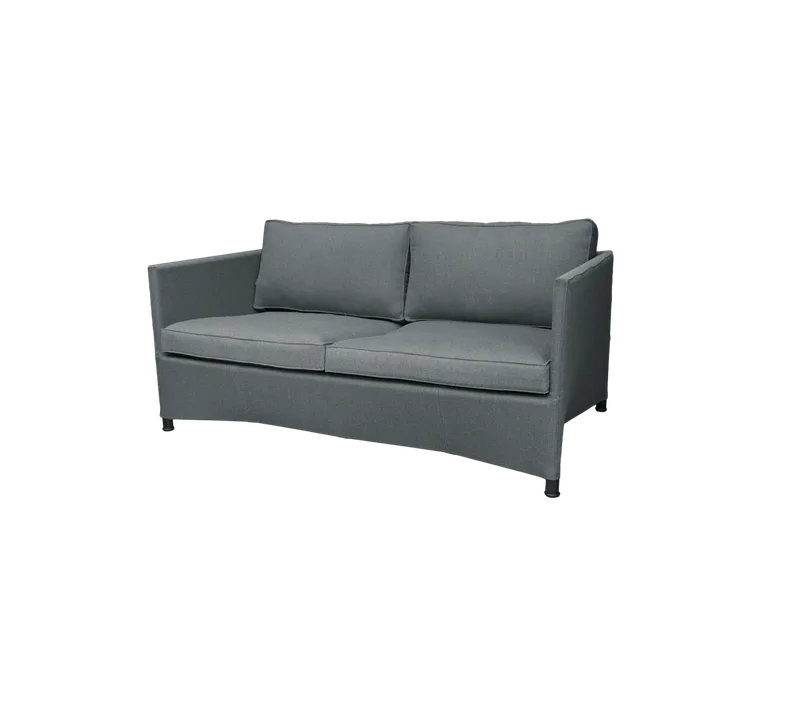 Diamond 2-seater sofa van Cane-line in Grey, AirTouch w/QuickDry & Airflow – productfoto