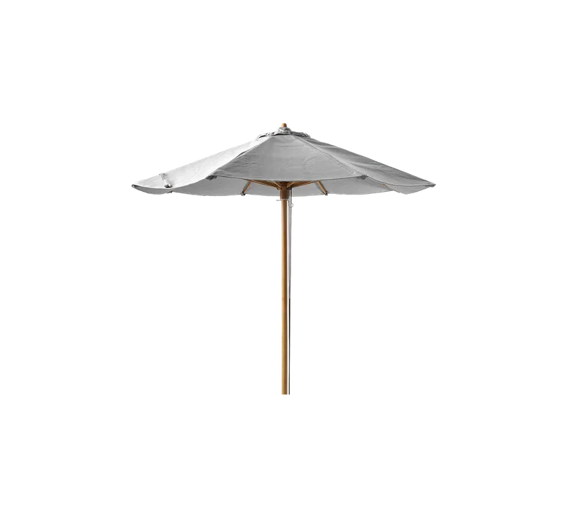 Classic parasol w/pulley system, dia. 2,4 m by Cane-line in Teak/100% solution dyed polyester 280g/m2, None – product photo
