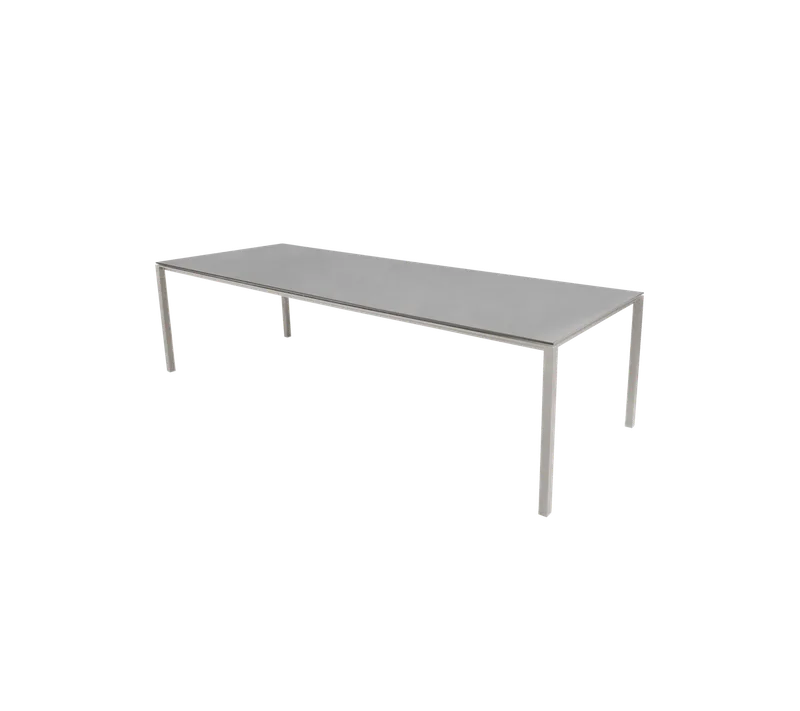 Pure dining table, 280x100 cm by Cane-line in Sand, Aluminium, Concrete grey, ceramic – product photo