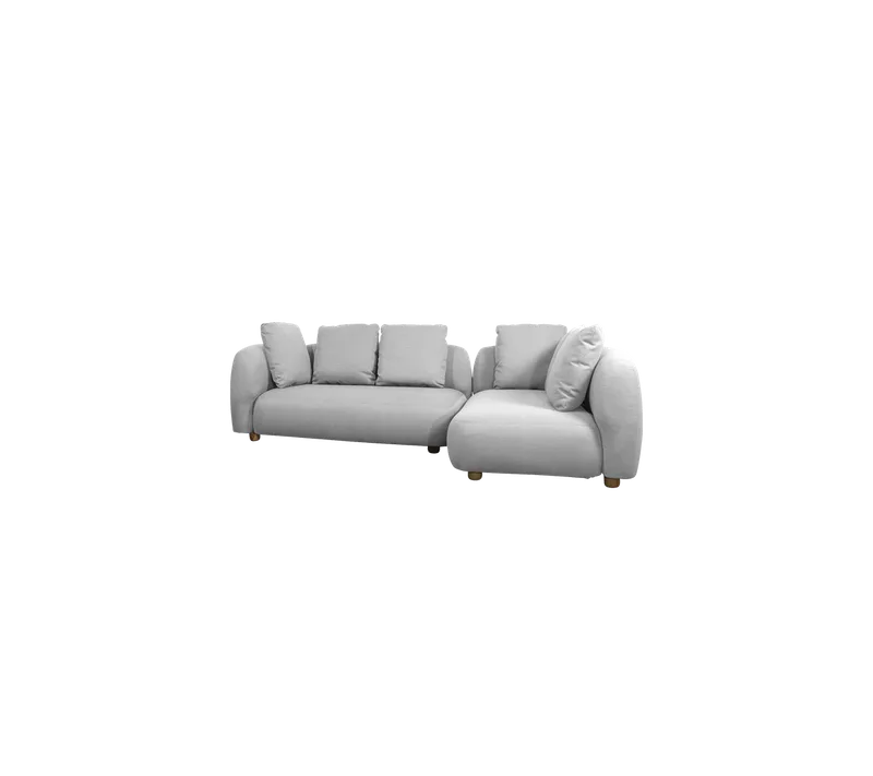 Capture corner sofa, 2 x right module van Cane-line in Light grey, AirTouch w/QuickDry & Airflow – productfoto