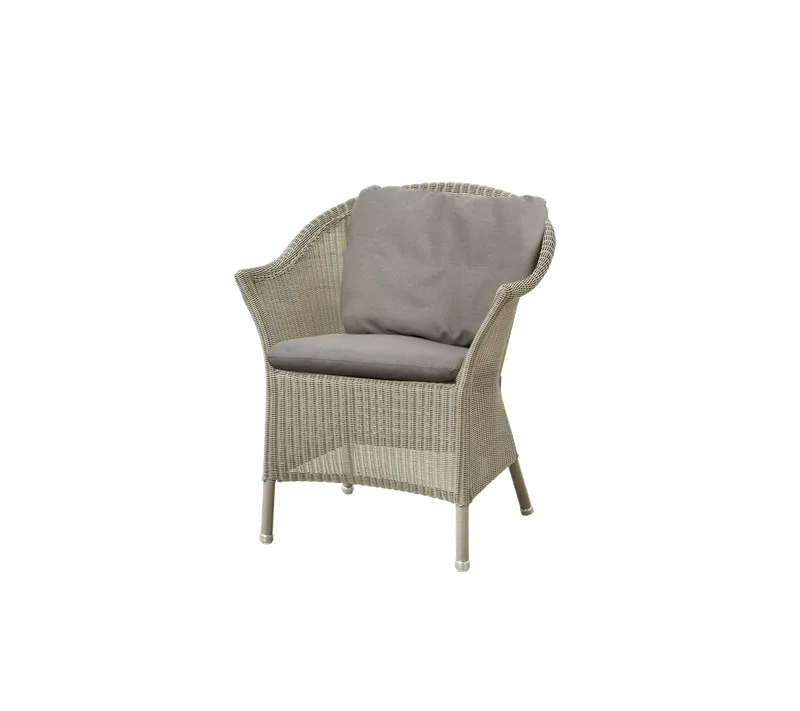 Lansing chair by Cane-line in Taupe, small round Weave, Taupe, Natté, Taupe, Natté – product photo