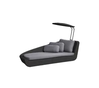 Savannah daybed, right module, Cushion set van Cane-line in White, Natté w/QuickDry & Airflow – productfoto 1 van 2
