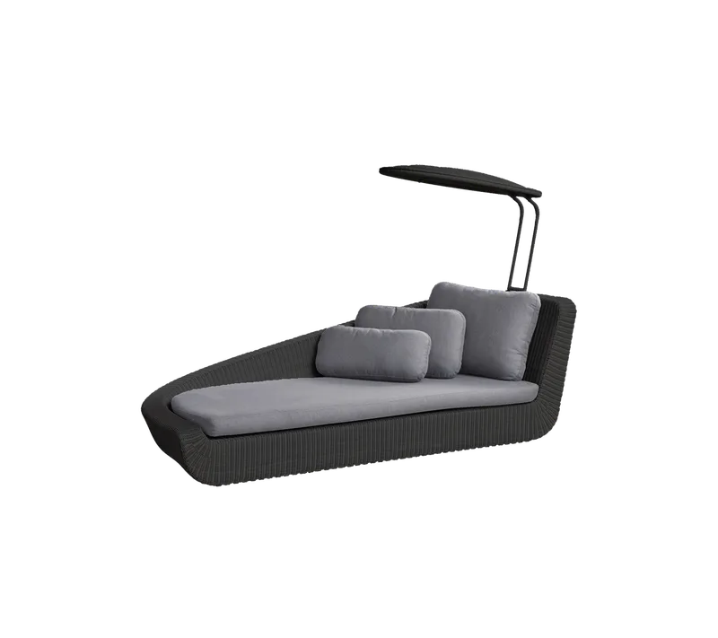 Savannah daybed, right module, Cushion set van Cane-line in White, Natté w/QuickDry & Airflow – productfoto 1 van 2