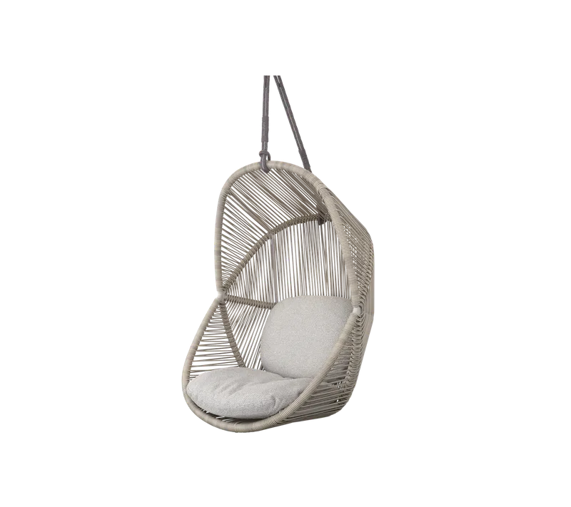 Hive chair by Cane-line in Sand, small round core Weave, Taupe, string Soft Rope, Desert sand, Rise w/QuickDry & Airflow – product photo