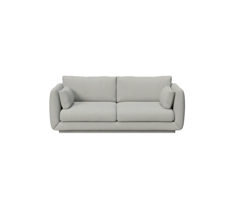 Bloom 2-seater sofa w/plinth by Cane-line in Light grey, Essence – product photo