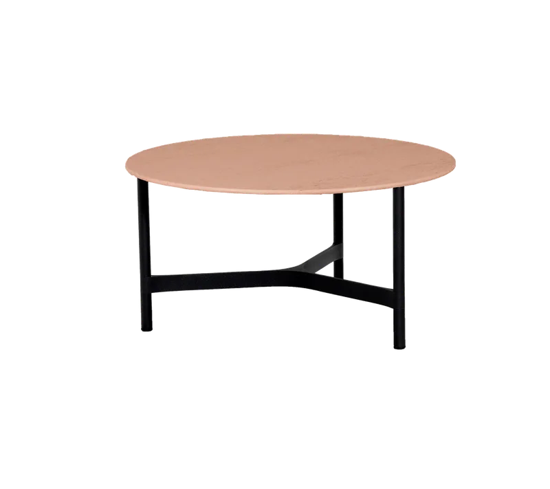 Twist coffee table, large von Cane-line in Lava grey, aluminium, Terracotta, ceramic – Produktfoto