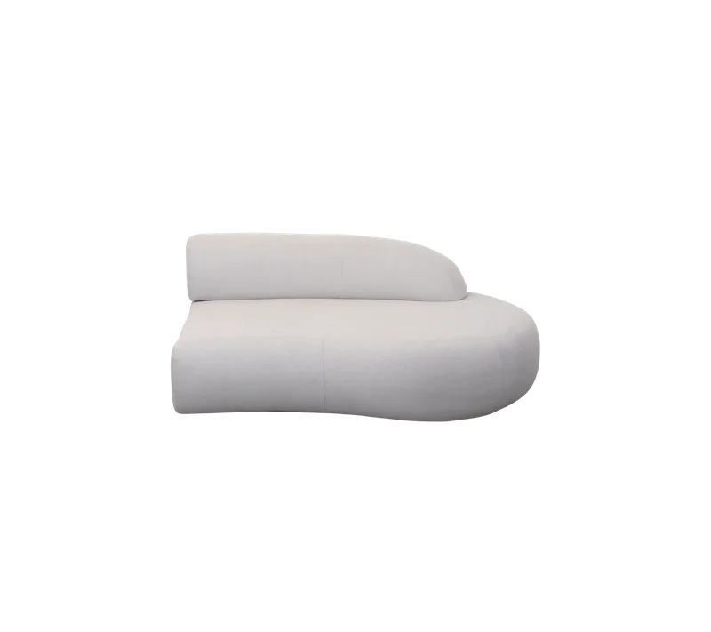 Mellow sofa module left w/short backrest by Cane-line in Sand, AirTouch w/QuickDry & Airflow – product photo