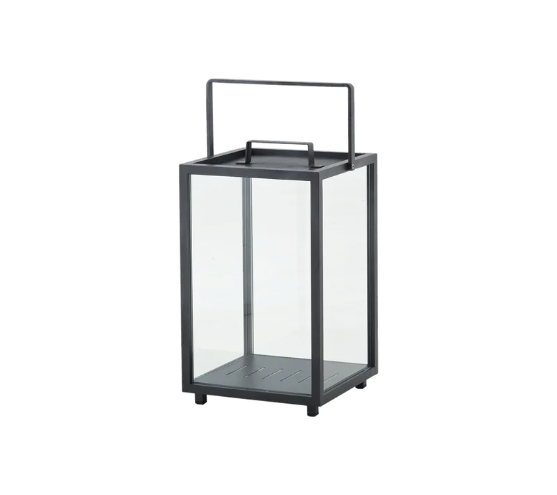 Lighthouse lantern, large by Cane-line in Lava grey, aluminium – product photo