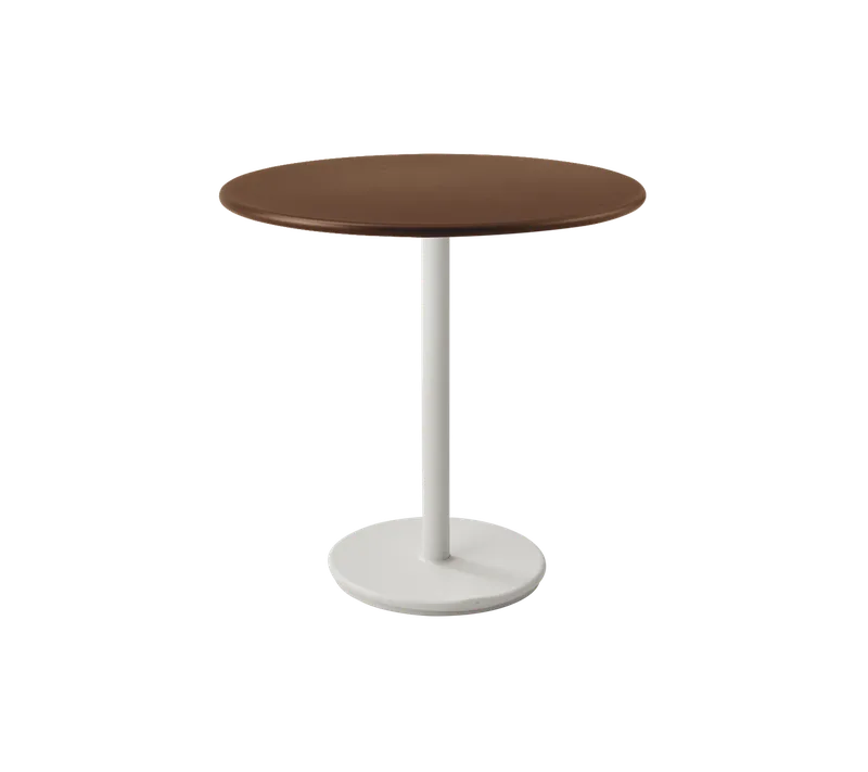 Go café table dia. 80 cm by Cane-line in Sand, Aluminium, Desert red, aluminium – product photo