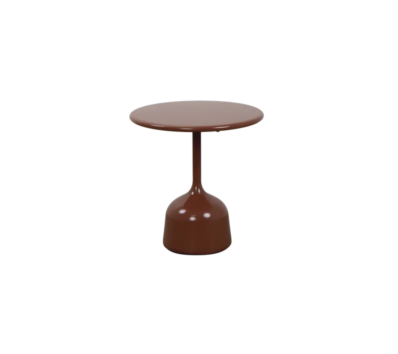 Glaze coffee table, small by Cane-line in Desert red, semi glossy aluminium, Desert red, semi glossy aluminium – product photo