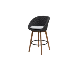 Peacock bar chair, Cushion by Cane-line in Grey, Natté – product photo 2 of 4