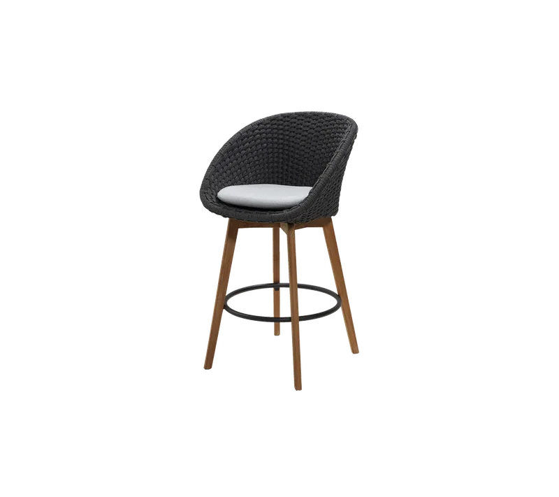 Peacock bar chair, Cushion by Cane-line in Grey, Natté – product photo 2 of 4