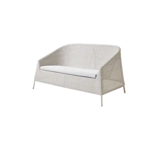 Kingston 2-seater sofa van Cane-line in Sand, small round Weave, Light grey, Natté w/QuickDry & Airflow – productfoto 2 van 2