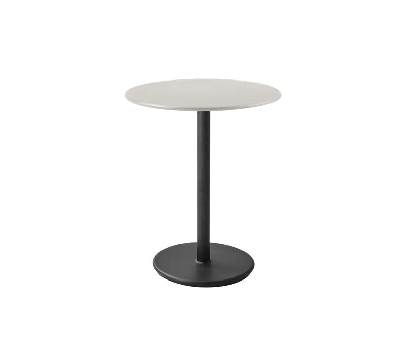 Go café table dia. 60 cm by Cane-line in Lava grey, aluminium, Sand, Aluminium – product photo 2 of 2