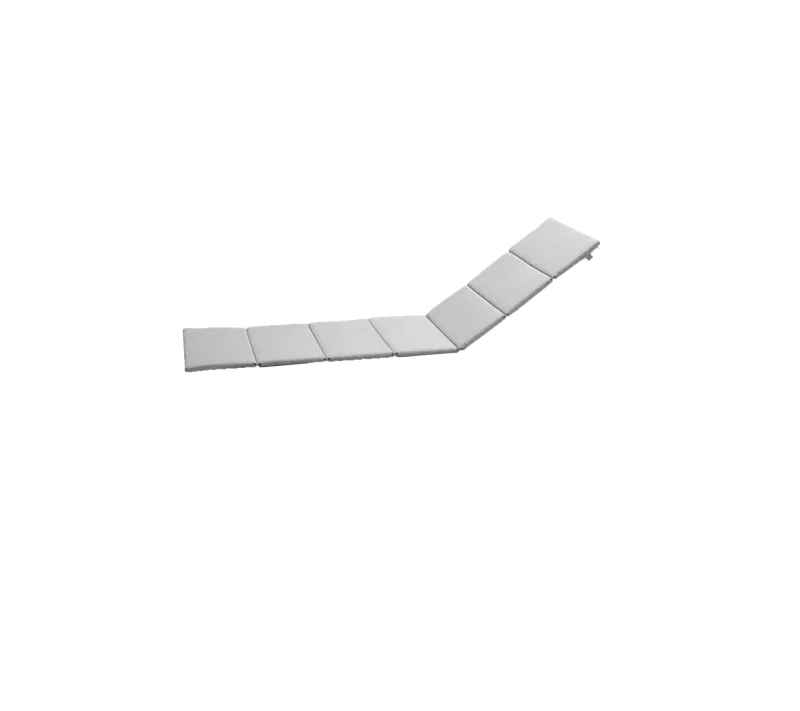 Vista sunbed, cushion van Cane-line in Light grey, Virtue w/QuickDry & Airflow – productfoto