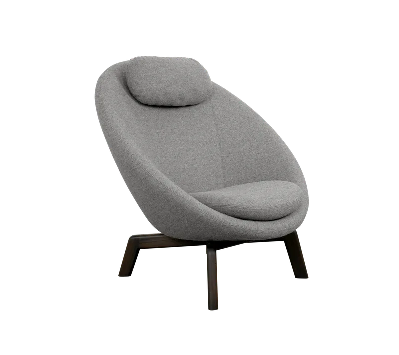 Pace lounge chair van Cane-line in Light grey, Zen, Dark brown, mahogany – productfoto
