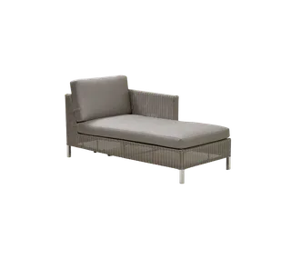 Connect chaise lounge module, Cushion set de Cane-line en White, Natté w/QuickDry & Airflow – photo du produit 2 sur 3