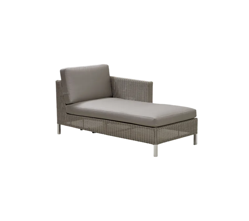 Connect chaise lounge module, Cushion set de Cane-line en White, Natté w/QuickDry & Airflow – photo du produit 2 sur 3