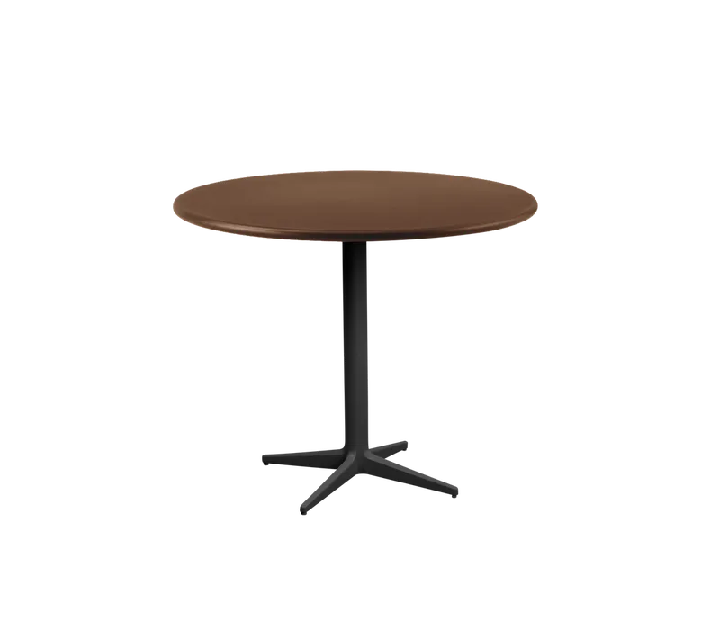 Drop café table dia. 80 cm de Cane-line en Lava grey, aluminium, Desert red, aluminium – photo du produit