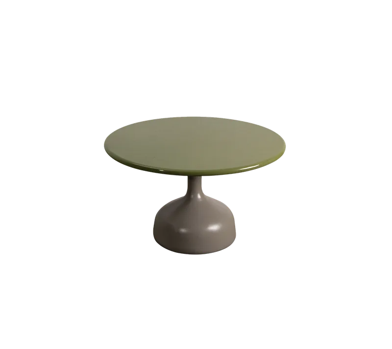 Glaze coffee table, large van Cane-line in Taupe, semi glossy aluminium, Green, lava stone glazed – productfoto