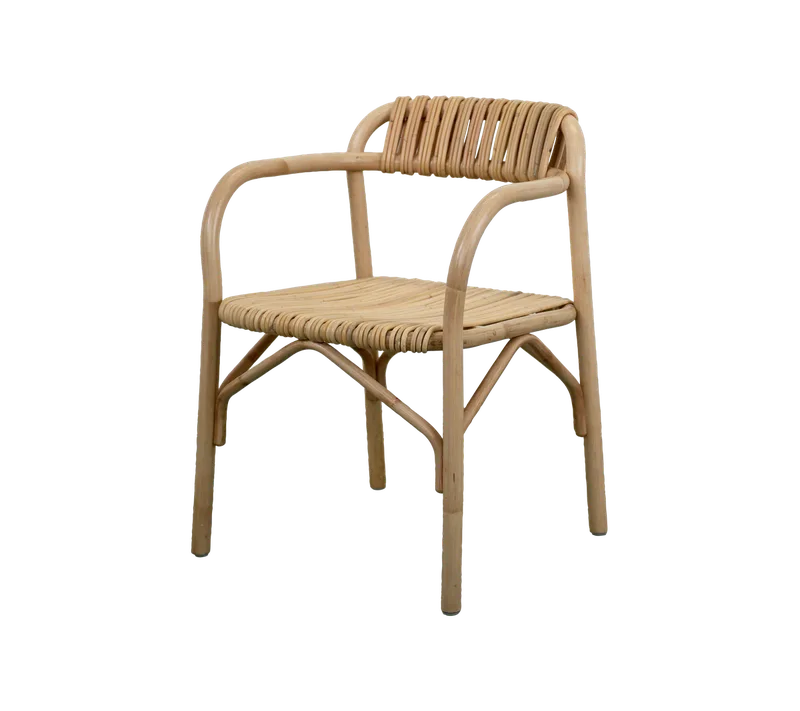 Bliss armchair - rattan von Cane-line in Natural, semi polished round double sticks rattan – Produktfoto