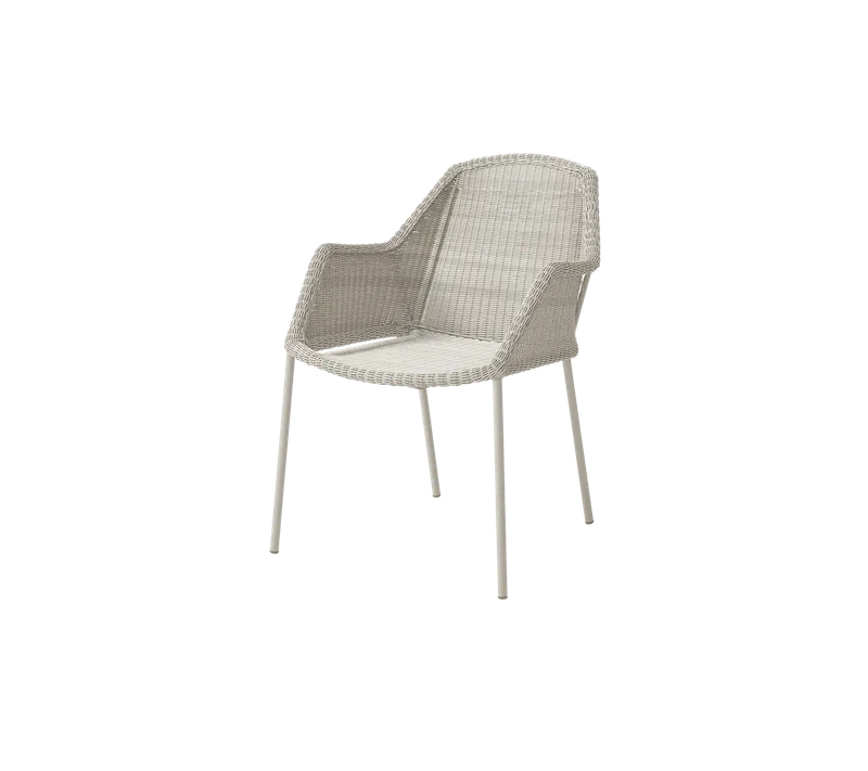 Breeze chair, stackable by Cane-line in Sand, small round Weave, None – product photo