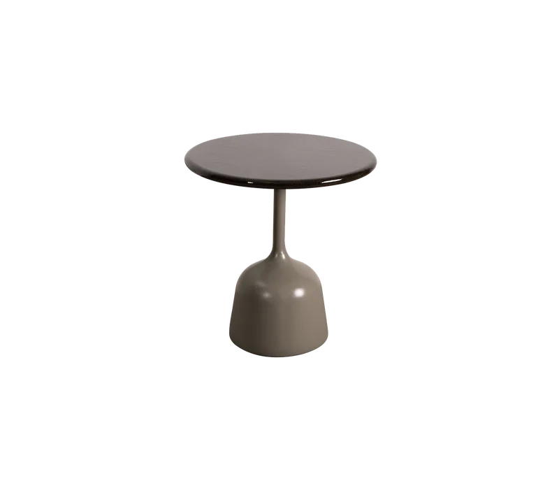 Glaze coffee table, small van Cane-line in Taupe, semi glossy aluminium, Black, lava stone glazed – productfoto