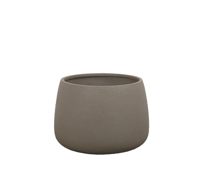 Soil planter round, medium van Cane-line in Taupe structure, Fiber glass – productfoto